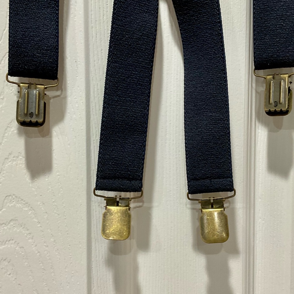 Dickies navy blue Suspenders with Brown Accent - Picture 6 of 7